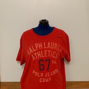 Ralph Lauren Red Polo Athletics Tee Men’s (L)